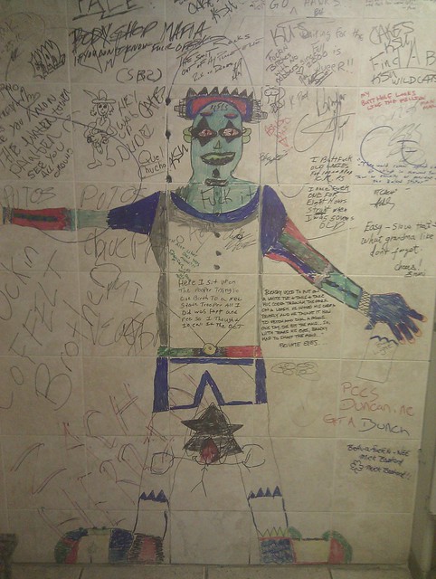 Bathroom graffiti @ Bombay bicycle club