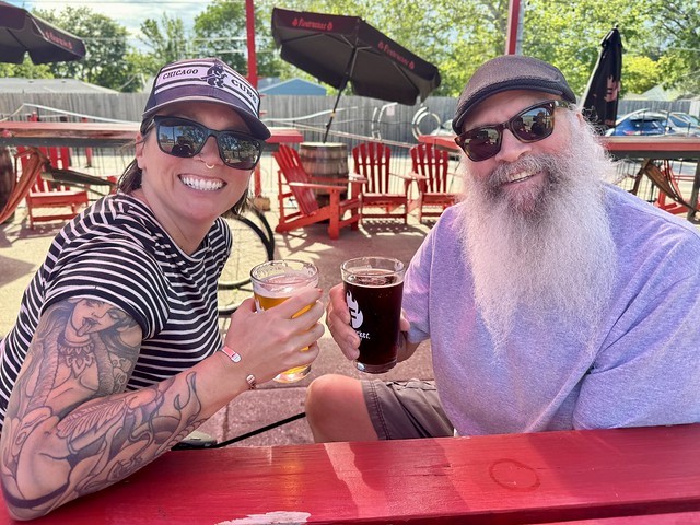 Pit stop to drop durby off.