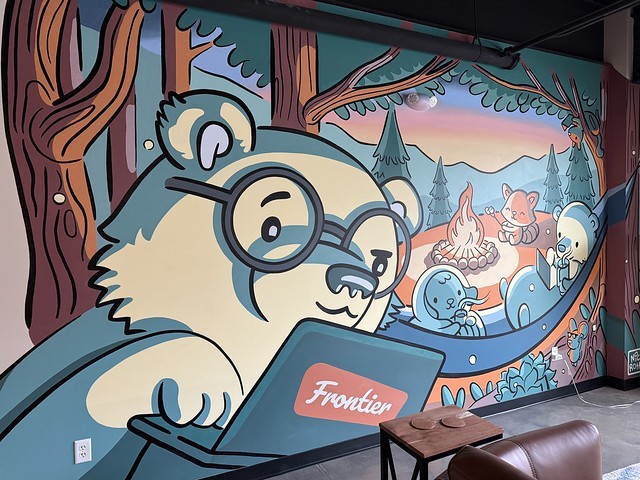 A really fun mural by Nic Roth at Frontier Coworking
