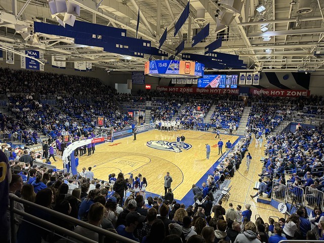 This is not quite like my court side experience. But the crowd is way more live.