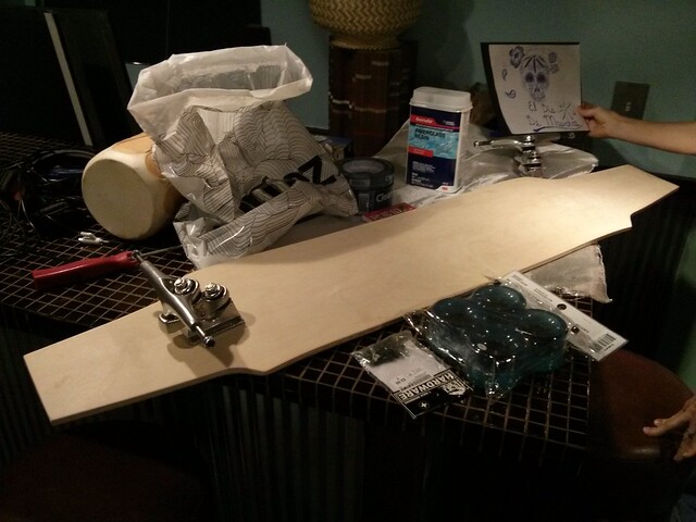 My cousin just pressed and moulded his own longboard deck. So rad.