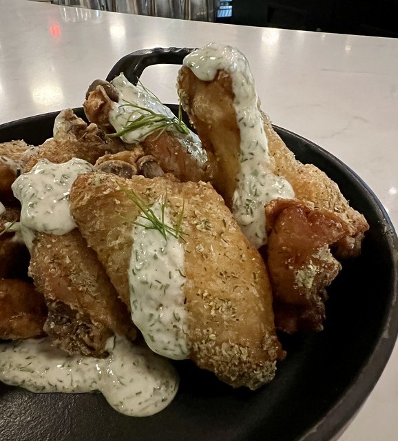 Shitty photo. Incredible dill wings.