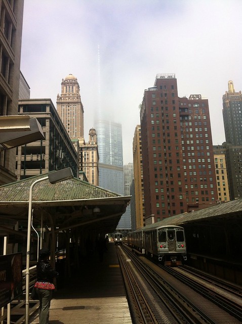 Fog at the Washington and Randolph stop