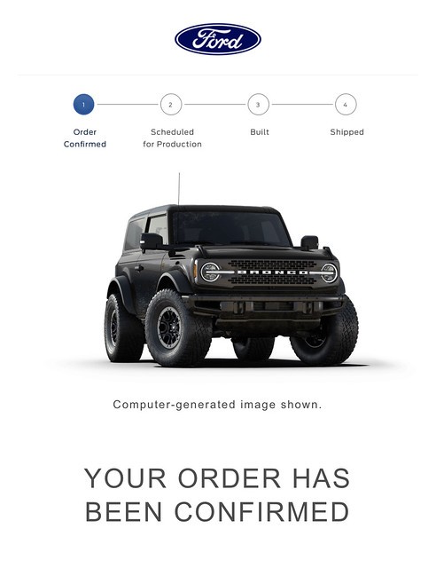 Bronco: ordered