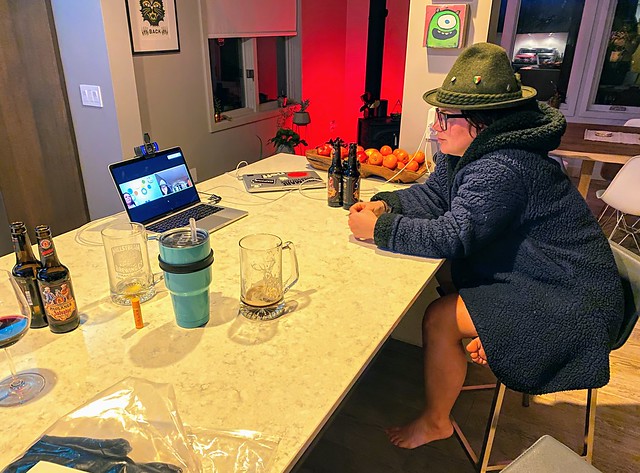 Winding down the night with our buds