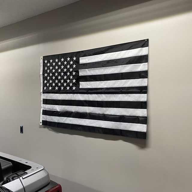 Recently hung a flag in my garage