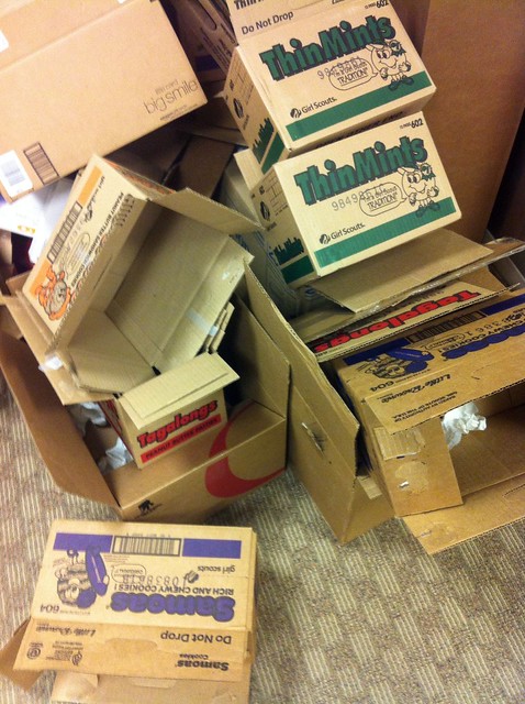 So we ordered some girl scout cookies