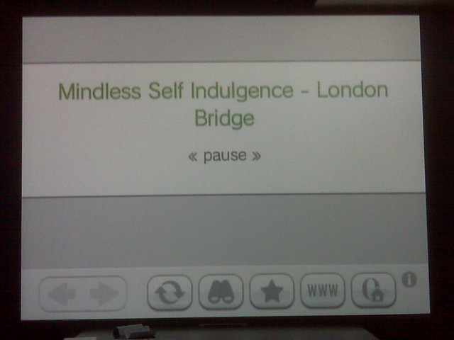 My iTunes Web remote on the Wii