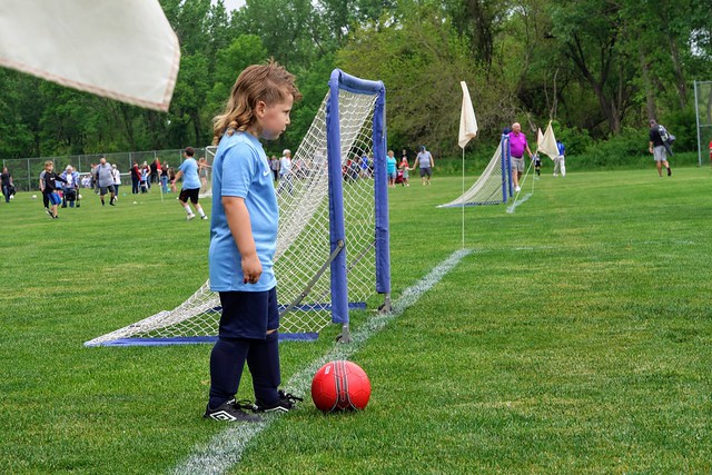 Bout to kick this ball in