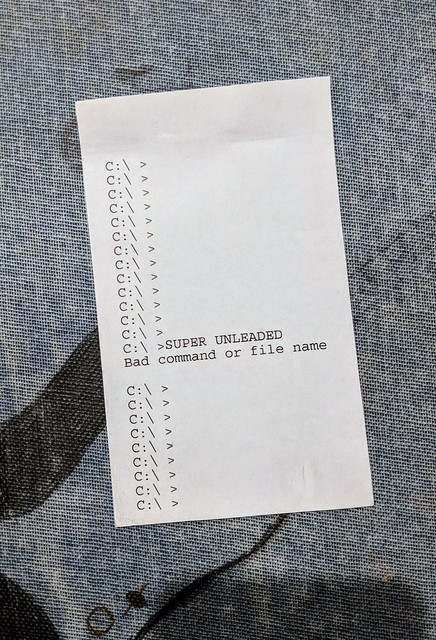 When I was a kid, I was working on a band called Super Unleaded. This was the first flyer.