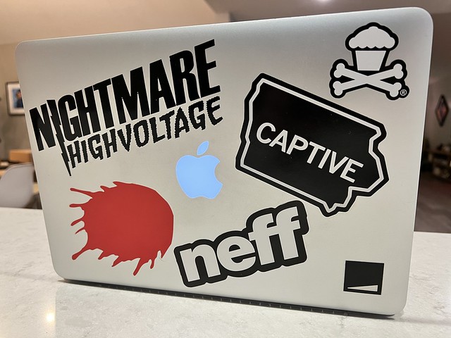 This is the best sticker job that I’ve ever done on a laptop. Kinda sad to send this one back.