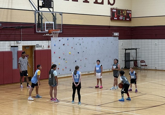 Watching some Howe Hawk Basketball