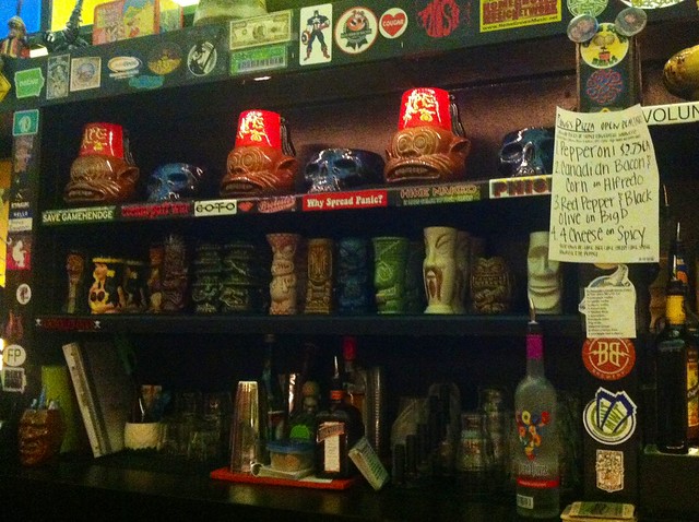 Tiki glasses at Fong's