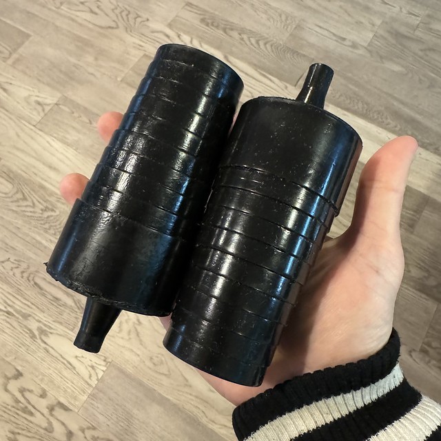 Gonna modify these Wrangler JK spare tire bump stops for the new Bronco wheels