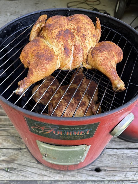 Smoking some chickens