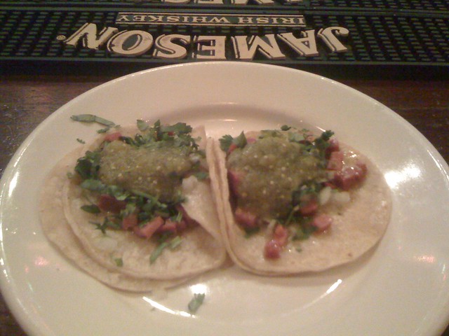 Corned beef tacos at the Irish bar? So tasty