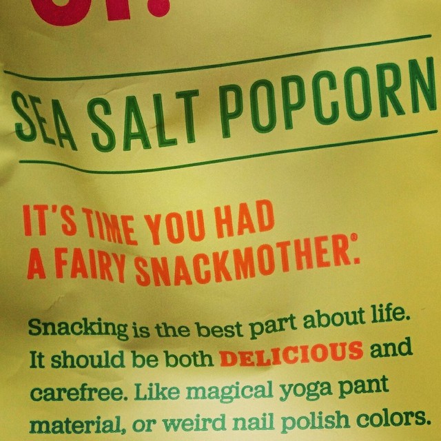 Things that are delicious and carefree: Yoga pant material, nail polish, and this popcorn. Thanks, Boom Chicka Pop