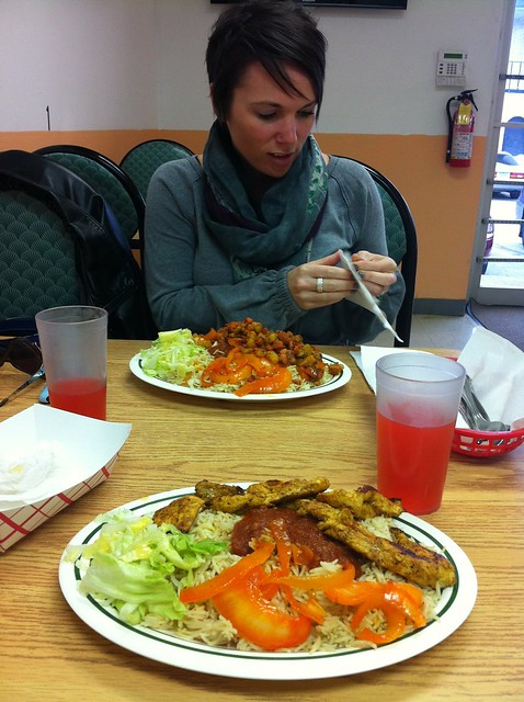 Trying out some African food