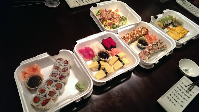 Takeout sushi time!