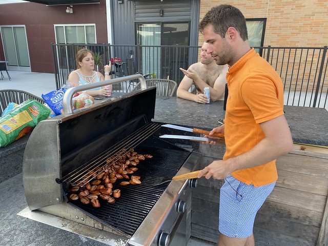 Julien prepping appetizers