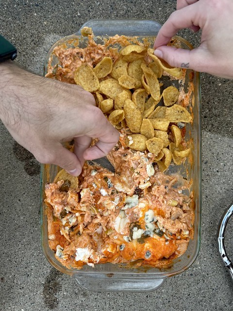 This buffalo cauliflower dip was incredible
