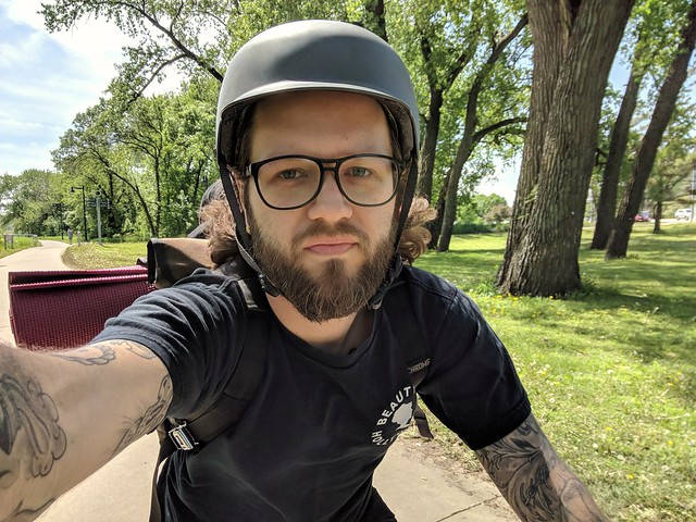 A beautiful day for a ride to work