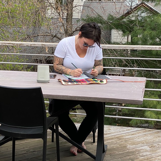 This girl has been coloring and I love that