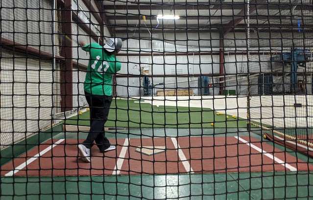 Batting cages with Nathan