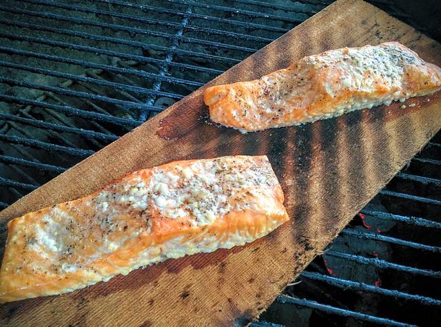 First time doin the cedar plank thing