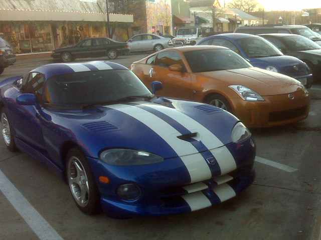We have colorful cars at our office.