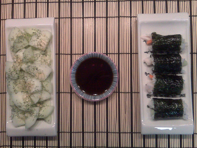 Appetizers - before we had fake hotdogs for dinner...