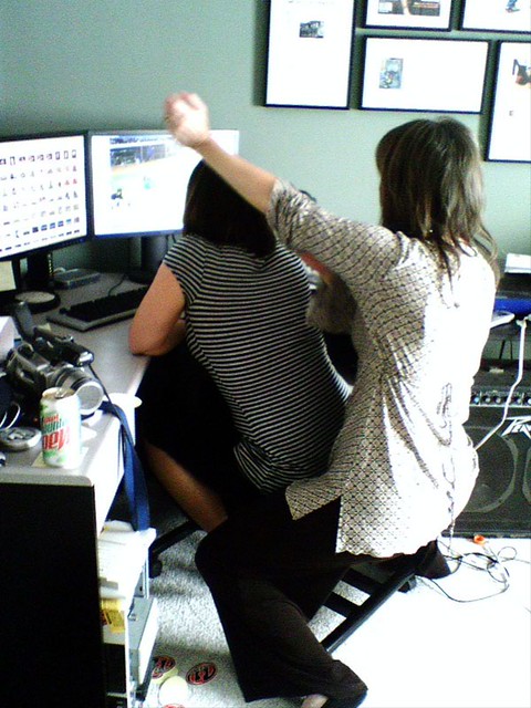 Kari's mom grinding on Kari, haha.