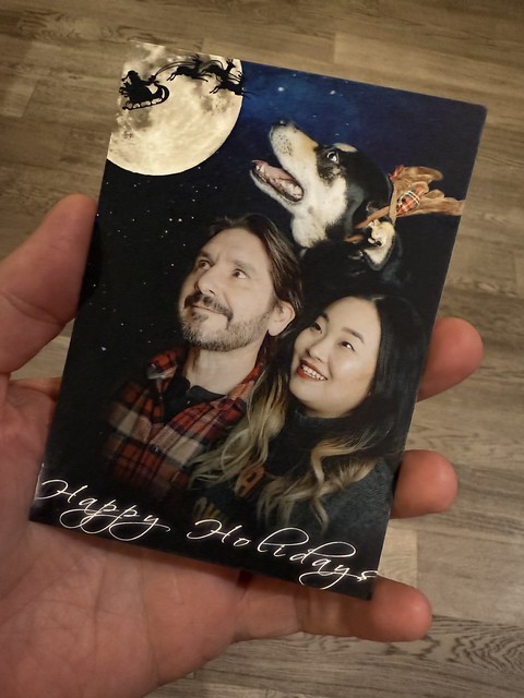 Got this amazing Holiday card from Annie, Dan and Nika