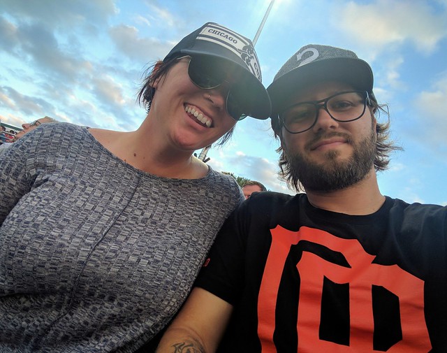 Tuesday night i-cubs game. Everyone was super nerdy about Schwarber being down, but it was fun.