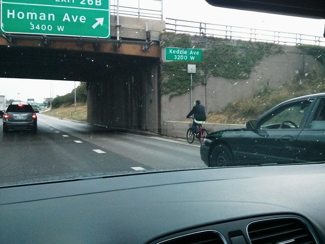 I'm not sure, but I think biking on 290 is not allowed.