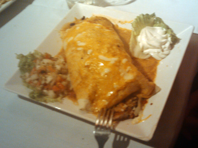 Kari's giant burrito at B&B