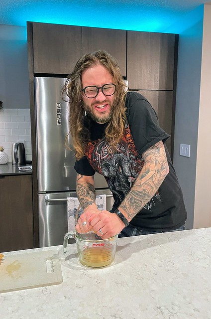 Squeezin fruits. Makin cocktails.