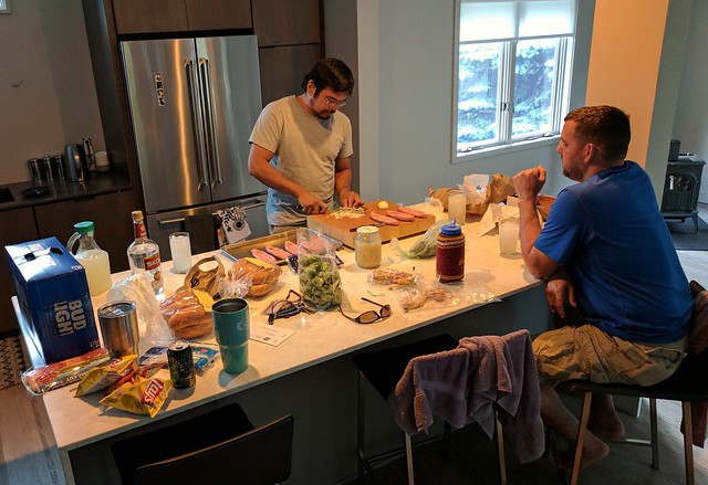 Nathan cooks us dinner