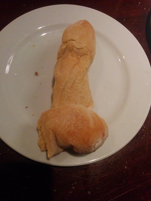 Just hangin out at django. Eatin some bread before dinner.