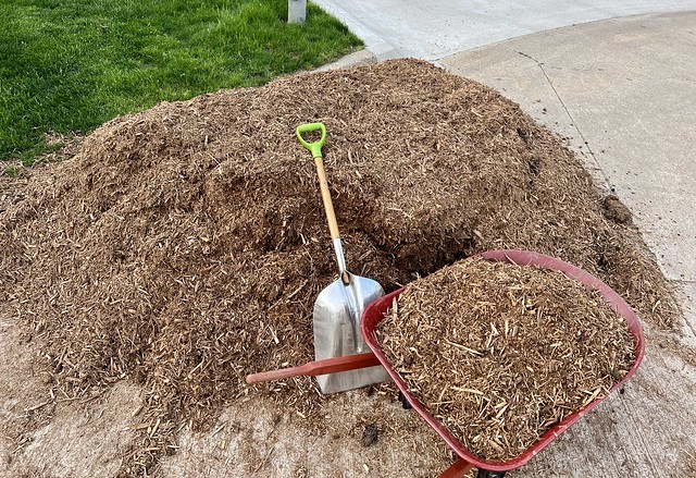 5 cubic yards of mulch to move