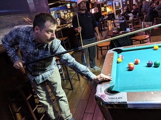 Focused mustache man