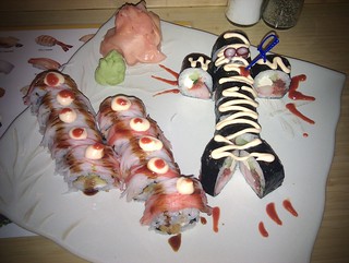 Sushi - Ankeny roll and mummy roll at waterfront.