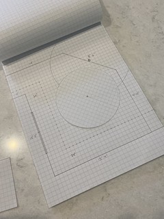 I like to sketch things up before I pull the trigger on buying fancy furniture before seeing it. Kari makes fun of me for this. Here’s a mock-up of a cantilevered, 9’ umbrella for our deck.