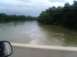 The river is high