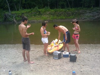 Kayaking - Taking a food break