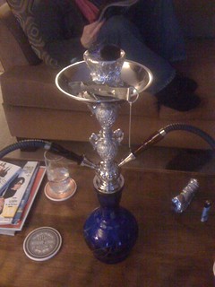 Smokin the hookah in jeff's basement. Melon tobacco. So tasty