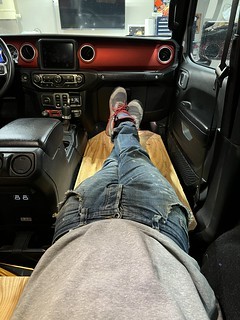 Building - Testing out the platform for sleeping in a 2-door Jeep