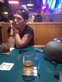 Biking - Biking to dive bars in the rain with wifey... 3 firsts.