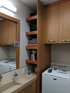 I’ve been meaning to build a smaller version of this shelf to mount by our laundry machines