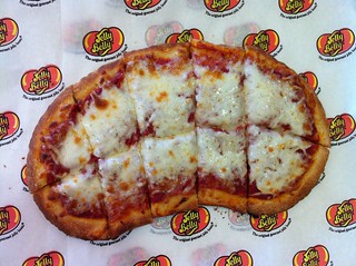 pizza - Jelly bean shaped pizza at Jelly Belly
